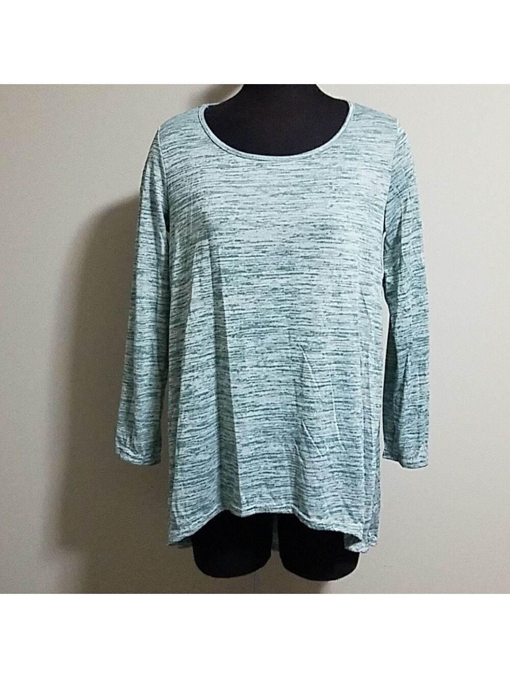 Vessos Women's Long Sleeve Heathered Tunic Top XL